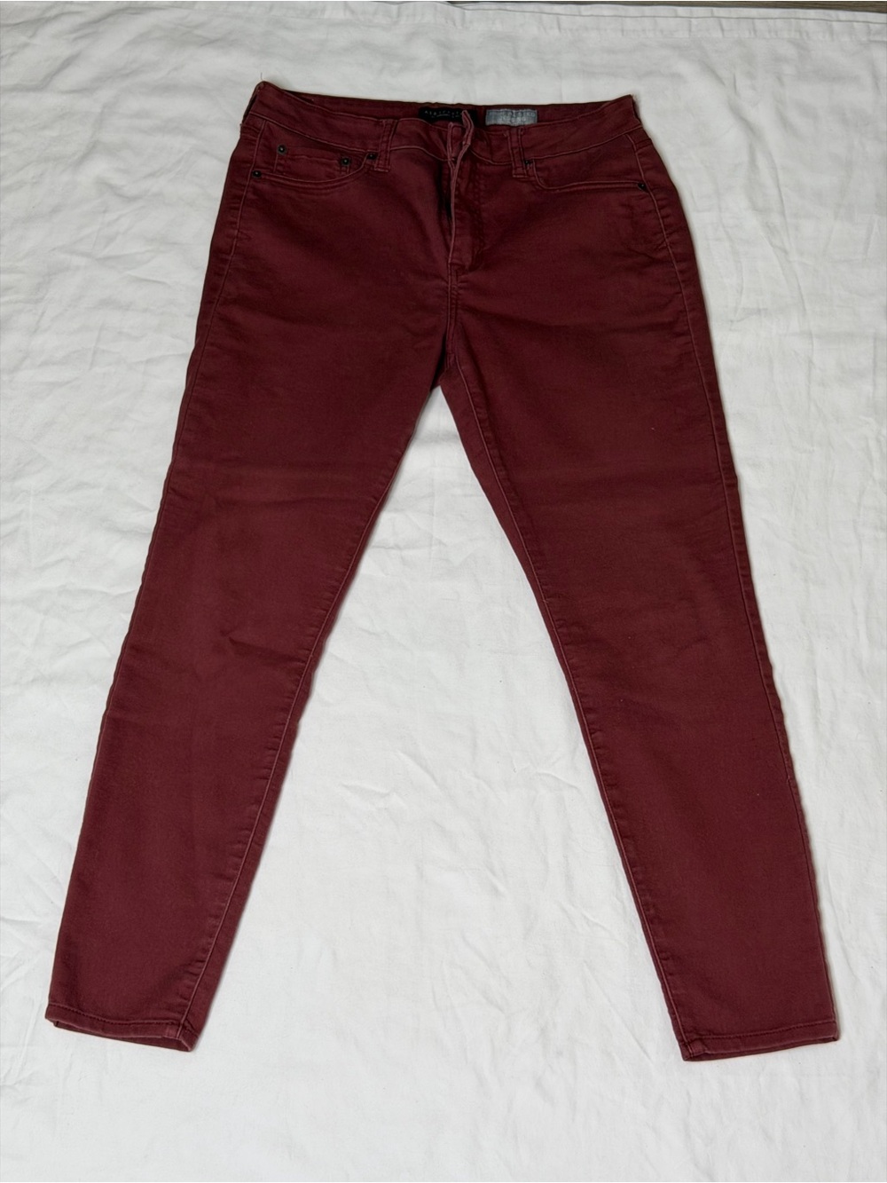 Aéropostale Jeggings Red Burgundy High Rise Skinny Jeans Size 10 Reg Denim